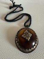 S051/ Bijzondere Afrikaanse Amber Amulet Ketting GROOT, Overige materialen, Verzenden, X, Verstelbaar