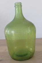 Groene vaas 33cm hoog, Gebruikt, Overige kleuren, Ophalen of Verzenden, Glas