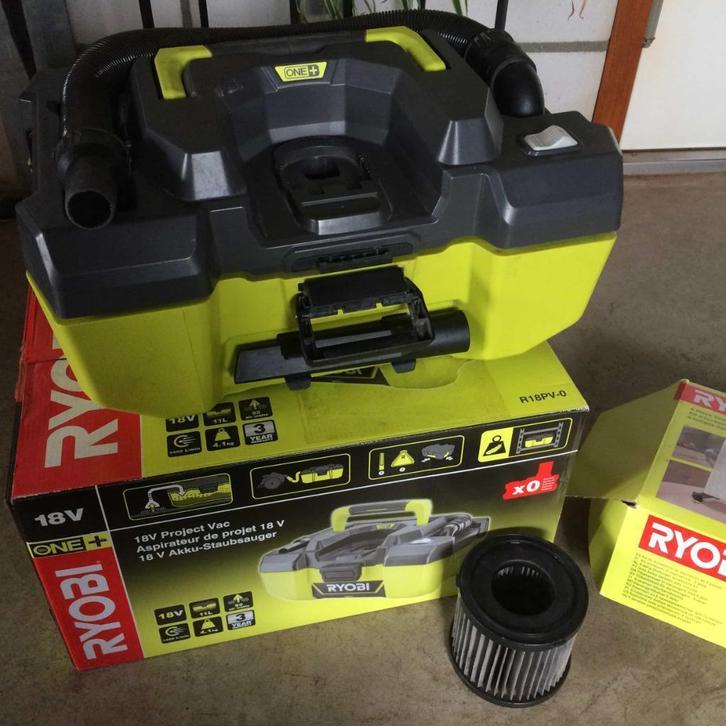 Accu stofzuiger Ryobi R18PV-0 zonder accu(lader), Witgoed en Apparatuur, Stofzuigers, Gebruikt, Stofzuiger, Minder dan 1200 watt