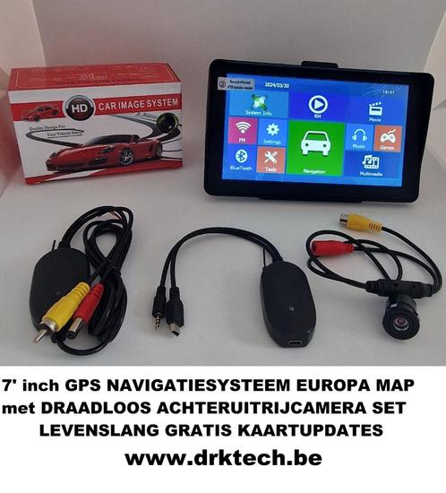 7' inch Auto, Camper GPS met Draadloos Achetruitrijcamera., Auto diversen, Achteruitrijcamera's, Nieuw, Draadloos, Ophalen of Verzenden