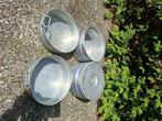 Aluminium pannenset, 4 pannen 1 deksel, retro, Huis en Inrichting, Keuken | Potten en Pannen, Ophalen, Gebruikt, Aluminium, Pannenset
