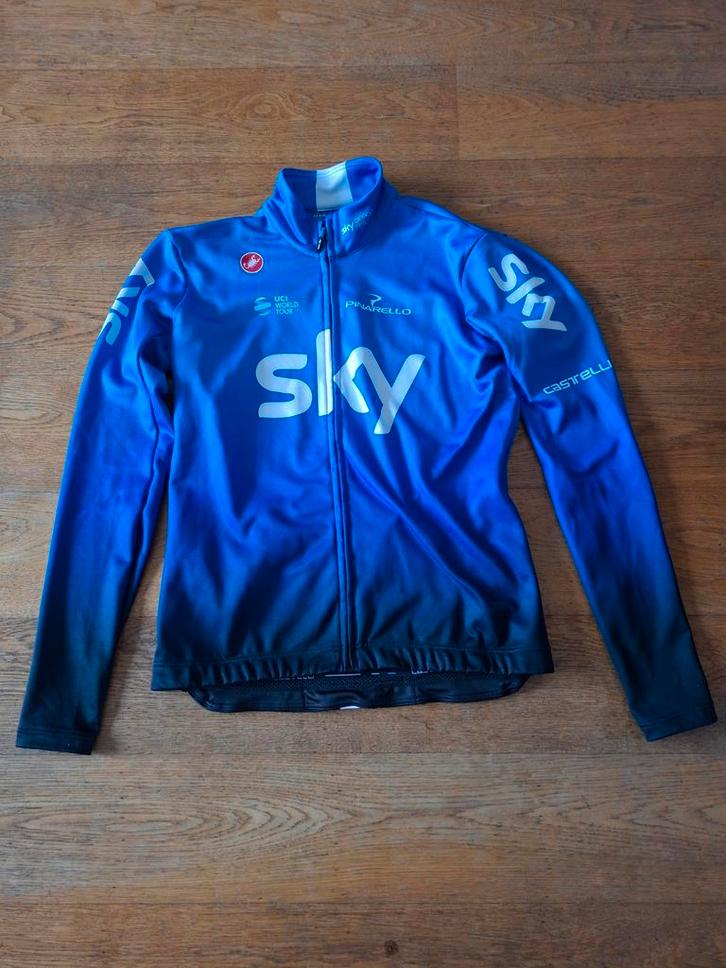 Castelli Team Sky Fietsjas XL, Fietsen en Brommers, Fietsaccessoires | Fietskleding, Zo goed als nieuw, Bovenkleding, XL, Ophalen of Verzenden