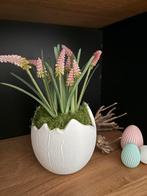 Ei Vormige bloempot 15 cm met Roze Muscari, Ophalen of Verzenden, Nieuw, Binnen