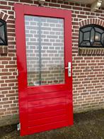 Hardhouten achterdeur 92,7x201,5cm., Ophalen, 80 tot 100 cm, 200 tot 215 cm, Glas