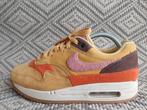 Nike Air Max 1 Crepe Wheat Gold Rust Pink 41, Overige kleuren, Nike, Ophalen of Verzenden, Sneakers of Gympen