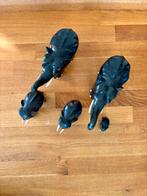 Ebbenhouten Olifanten, Tuin en Terras, Tuinbeelden, Ophalen of Verzenden, Hout, Dierenbeeld