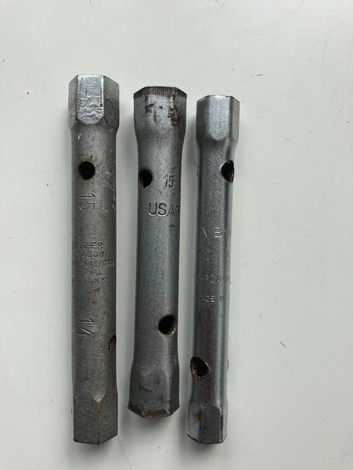 Drie pijpsleutels (Belzer 14x15, USAG 14x15 en VBW 12x13), Auto diversen, Autogereedschap, Gebruikt, Ophalen of Verzenden