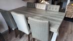 Eettafel kruispoot en stoelen Lynn Sinatra laatste kans!, Ophalen, Gebruikt, 50 tot 100 cm, Vijf personen of meer