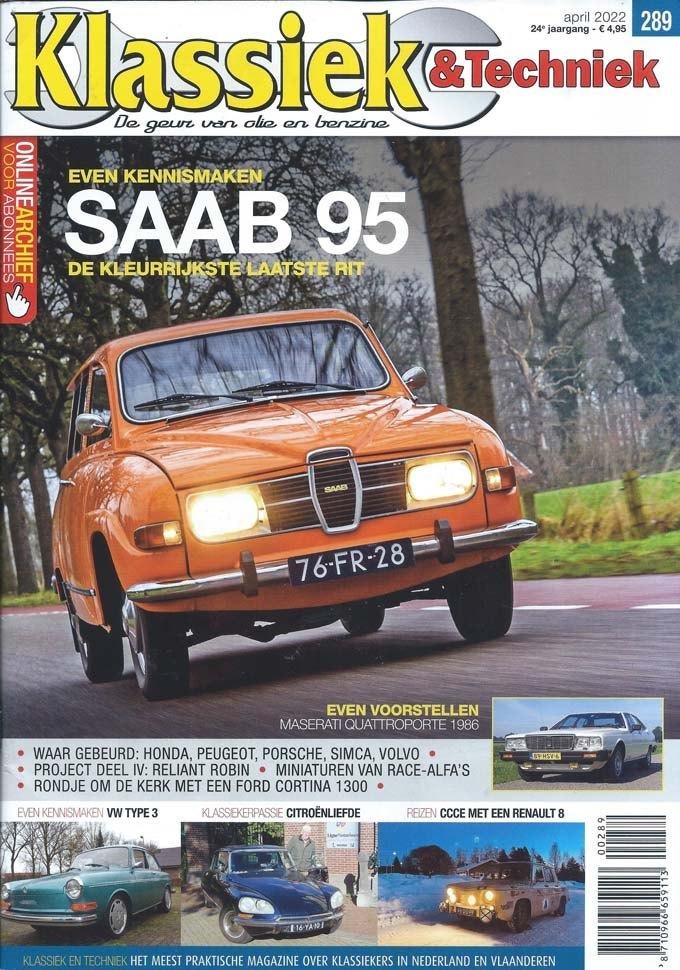 Klassiek & Techniek 289 2022 : Saab 95 Combi - Ford Cortina, Boeken, Auto's | Folders en Tijdschriften, Gelezen, Algemeen, Ophalen of Verzenden