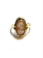 14k gouden ring met een camee, Ophalen of Verzenden, Dame, Goud, Kleiner dan 17
