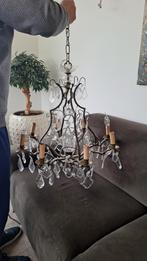 Antieke Franse Kroonluchter goed werkend - Kristallen intact, Ophalen, Gebruikt, Glas, Antiek