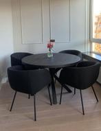 Eettafel Bressano (Kwantum) Zwart 120cm, Huis en Inrichting, Tafels | Eettafels, Ophalen, Zo goed als nieuw, Rond, 100 tot 150 cm