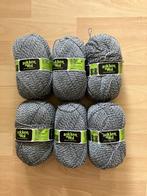 Hema 6x 100 gram grijs gemêleerde sokkenwol nieuw, Ophalen of Verzenden, Nieuw, Breien, Wol of Garen