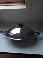 Mooie AMC Wokpan - Goed Onderhouden, Huis en Inrichting, Ophalen of Verzenden, Zo goed als nieuw, Rvs, Keramische plaat