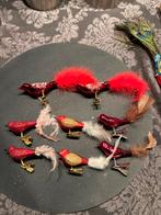 Kerstdecoratie diverse rode vogels op clip., Diversen, Kerst, Ophalen of Verzenden
