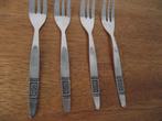 4 vintage RVS dessert vork 14 cm Amefa Franse lelie 1960 p s, Ophalen of Verzenden