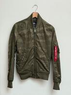 Alpha Industries MA-1 TT Camo Light Bomber Jacket – Maat XS, Alpha industries, Ophalen of Verzenden, Zo goed als nieuw, Groen