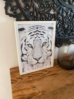 Mooi schilderij met afbeelding van een tijger, Minder dan 50 cm, Ophalen of Verzenden, Zo goed als nieuw, Minder dan 50 cm