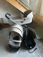 Stokke Crusi kinderwagen licht grijs met maxi cosi, Gebruikt, Combiwagen, Verstelbare duwstang, Ophalen