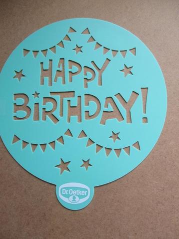 Teken sjabloon  - Happy Birthday.  beschikbaar voor biedingen