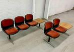 Vintage 3-zits wachtkamerbank Drabert Stahlmöbel 1970, Ophalen, Stof, Gebruikt, .