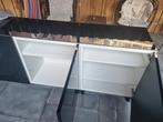 Mooi dressoir met zwarte glasplaat., Huis en Inrichting, Kasten | Dressoirs, Ophalen, Zo goed als nieuw, 25 tot 50 cm, 200 cm of meer
