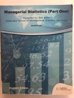 Managerial Statistics (Part One), by Gerard Keller, 2019, Ophalen of Verzenden, Zo goed als nieuw, WO