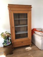 Eiken vitrinekast, Huis en Inrichting, Kasten | Vitrinekasten, 100 tot 150 cm, Ophalen of Verzenden, 150 tot 200 cm, 50 tot 75 cm