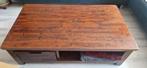 Salontafel hout met 2 lades, Huis en Inrichting, Tafels | Salontafels, Ophalen, 100 tot 150 cm, 50 tot 100 cm, Zo goed als nieuw