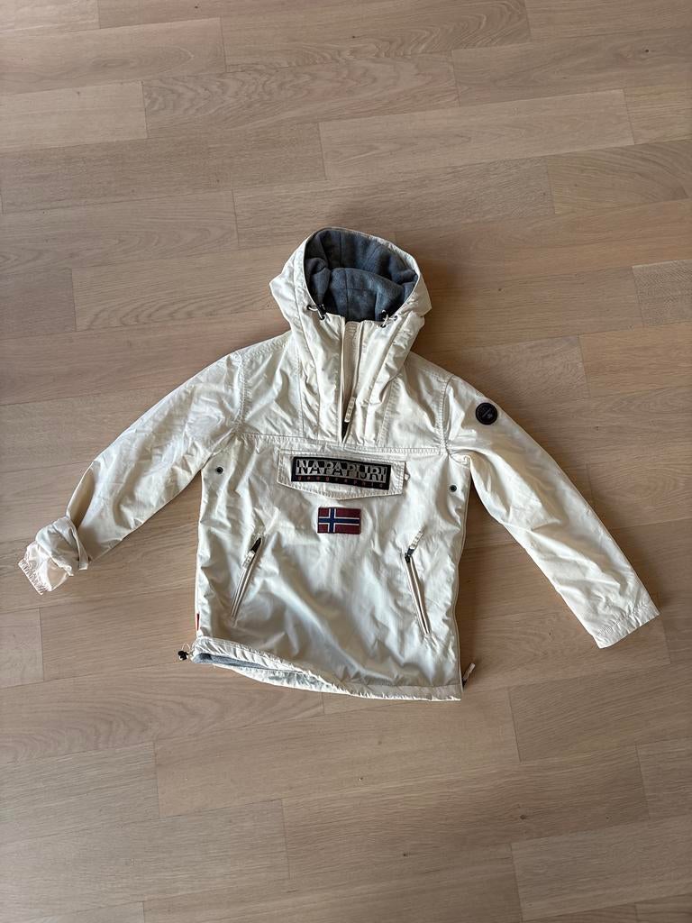 Napapijri ski jas - off white/beige - maat XS, Ophalen of Verzenden, Zo goed als nieuw, Wit