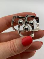 V254 Prachtige zilveren broche modernist Andreas Daub, Ophalen of Verzenden, Zilver, Broche