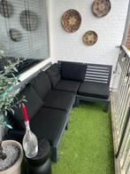 Madison loungekussens set zwart: 4 zit + 4 rug kussens, Ophalen of Verzenden, Zo goed als nieuw