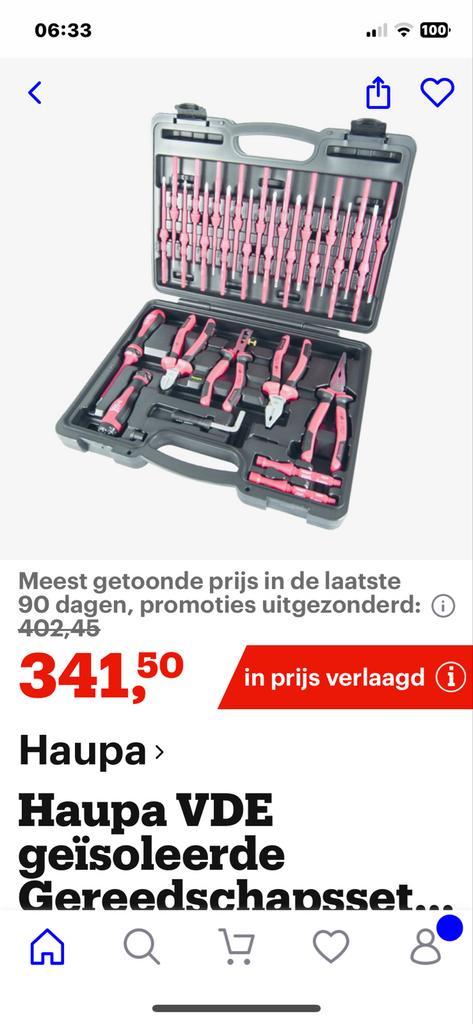 Haupa VDE geïsoleerde gereedschapsset - Nieuw, Doe-het-zelf en Verbouw, Gereedschap | Handgereedschap, Nieuw, Ophalen of Verzenden