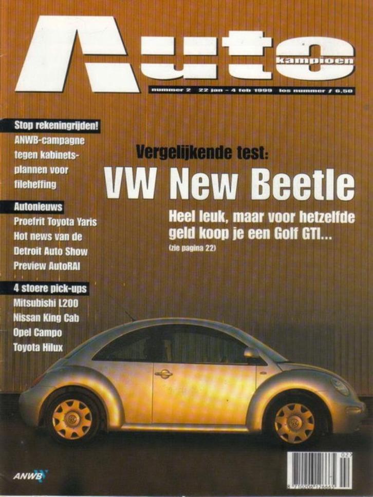 Autokampioen 2 1999 : VW Golf GTI 1.8 5V Turbo - New Beetle, Boeken, Auto's | Folders en Tijdschriften, Gelezen, Algemeen, Ophalen of Verzenden