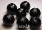 0274 Git Zwarte Stardust Acryl Kralen (14 mm), Verzenden, Nieuw, Kraal