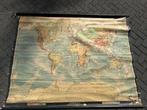 Oude wereldkaart met opschrift: Physische Weltkarte, Antiek en Kunst, Antiek | Schoolplaten, Ophalen of Verzenden, Aardrijkskunde