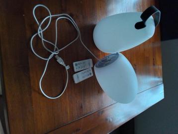 2 oplaadbare lampen met afstandbediening  beschikbaar voor biedingen