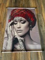 Wanddoek met portret - 95x135cm, Huis en Inrichting, Ophalen of Verzenden, Gebruikt