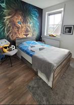 Complete kinderkamer Mono - wit/steigerhoutlook - 120x200 cm, Ophalen, Zo goed als nieuw, Eenpersoons