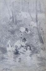 Willem Maris (1844-1910) - Eenden aan de waterkant, Ophalen of Verzenden