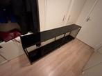 Strakke zwarte wandtafel/console, Huis en Inrichting, Ophalen, Met plank(en), Gebruikt, 200 cm of meer