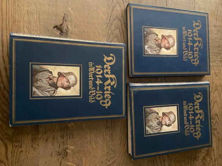 Der krieg drie historische boeken uit 1919, Verzamelen, Militaria | Algemeen, Overige soorten, Boek of Tijdschrift, Nederland