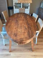 Ovaal eettafel mango hout, Huis en Inrichting, Tafels | Eettafels, Ophalen, 100 tot 150 cm, 200 cm of meer, Zo goed als nieuw