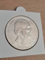 Zilveren Rijksdaalder Willem III 1866, Koning Willem III, Verzenden, Zilver, Losse munt