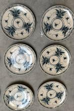 Bat Trang Vietnam Blauw Bloemmotief - Set van 6 stuk, Ophalen of Verzenden