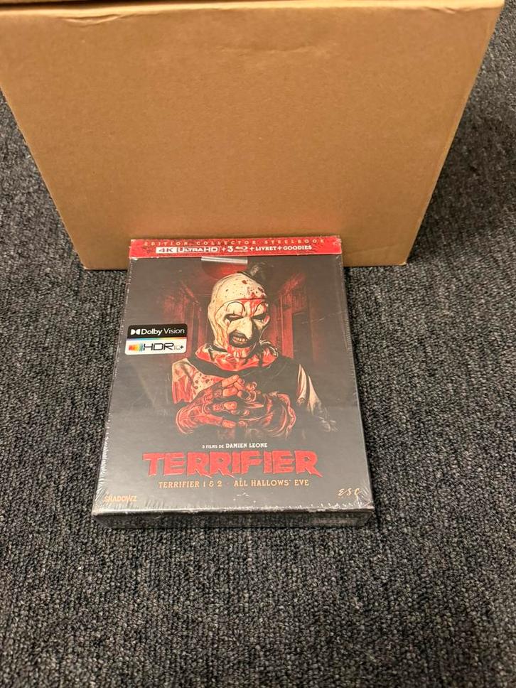 Terrifier 1 + 2 limited editie steelbook sealed, Cd's en Dvd's, Blu-ray, Zo goed als nieuw, Actie, Ophalen of Verzenden