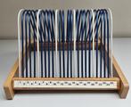 Vintage platenstandaard voor singles blauw uit de jaren '60, Ophalen, Gebruikt