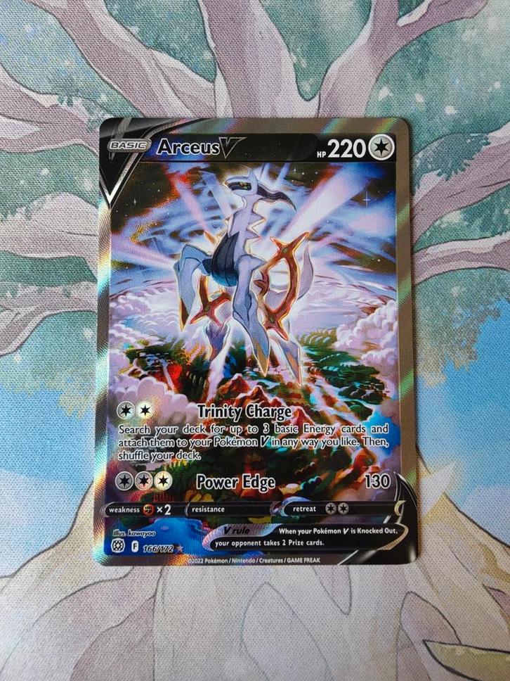 Pokemon brilliant stars Arceus v alt art 166/172, Hobby en Vrije tijd, Verzamelkaartspellen | Pokémon, Nieuw, Losse kaart, Foil