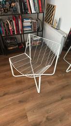 Niels gammelgaard ikea orginele vintage draadstoel, Huis en Inrichting, Stoelen, Ophalen, Gebruikt, Wit, Metaal