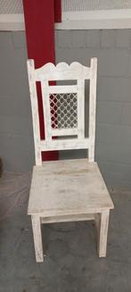 Gratis white wash houten stoelen  5 stuks, Ophalen, Gebruikt, Wit, Vijf, Zes of meer stoelen